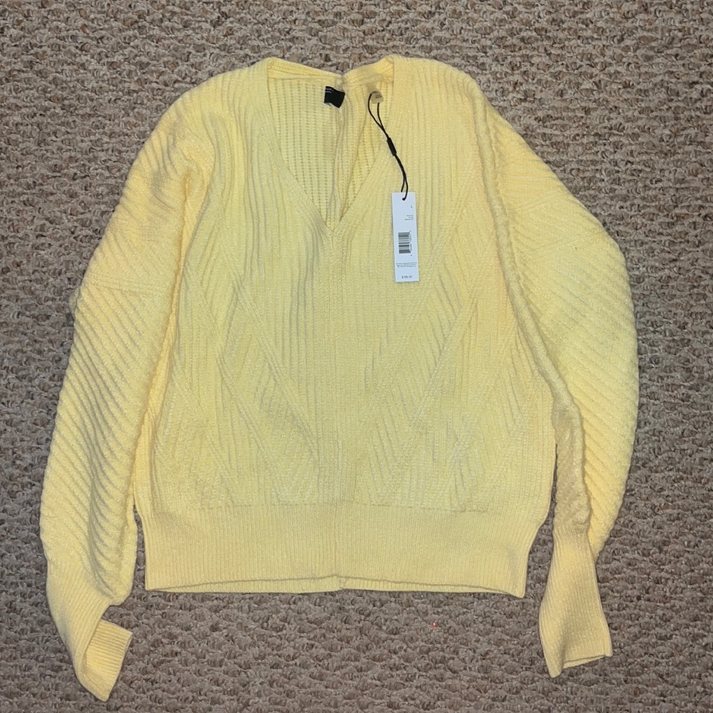 yellow Tahari sweater, never been worn